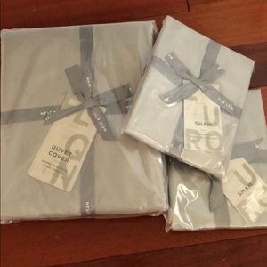 West Elm Tencel Duvet Cover and Two Shams